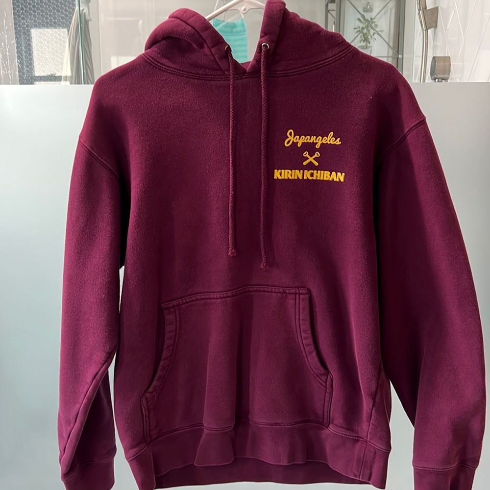 Men’s Small Sweatshirt- Japangeles collab with Kirin Ichiban Burgundy